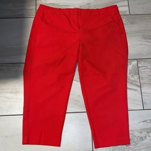 Fire Red Ankle Trousers